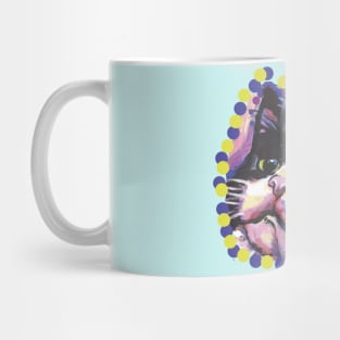 Tuxedo Cat Bright colorful pop kitty art Mug